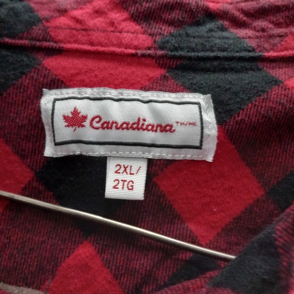 Canadiana Flannel Shirt- Men's-SZ XXL - Picture 3 of 5
